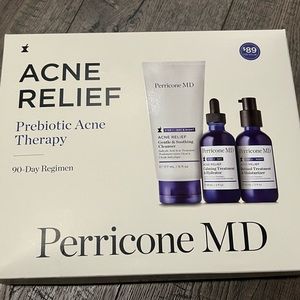 Perricone MD acne relief prebiotic acne therapy, gentle cleanser, treatment